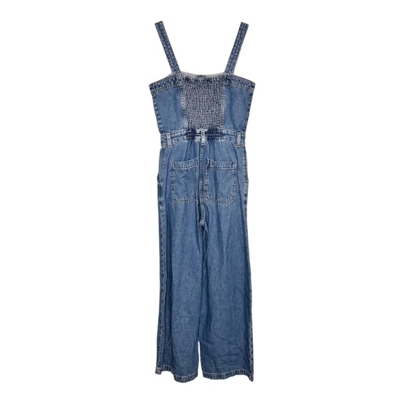 Levi’s Drea Jumpsuit Overalls Button Front Smocked Back XS - Picture 3 of 11